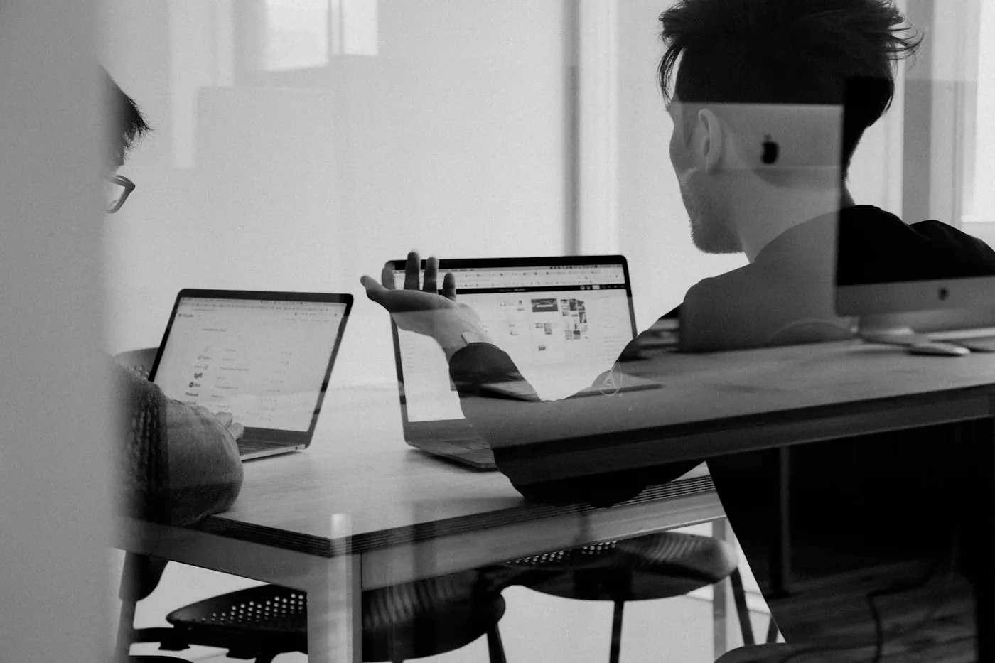 Marketing analytics dashboard being reviewed on a laptop